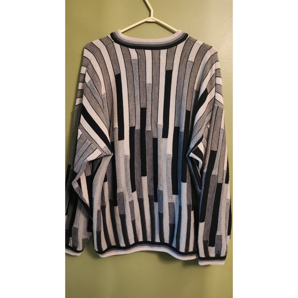 VTG Tundra Canada 3D Knit Textured Crew Neck Sweater 90s Y2K Mens Large - Picture 3 of 5